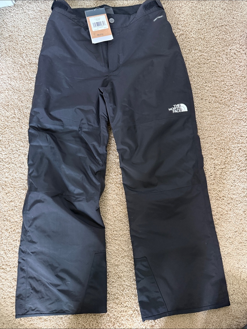 The North Face Black Insulated Snow Pants with Logo